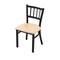 Holland Bar Stool Co 610 Contessa 18" Chair with Black Wrinkle Finish and Natural Maple Seat 61018BWNatMpl - alternate 1